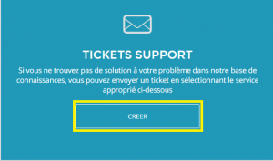 Créer un ticket support - Assistance Magic Online