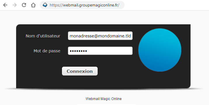 Access the webmail groupemagiconline