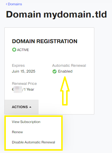 Domain registration options